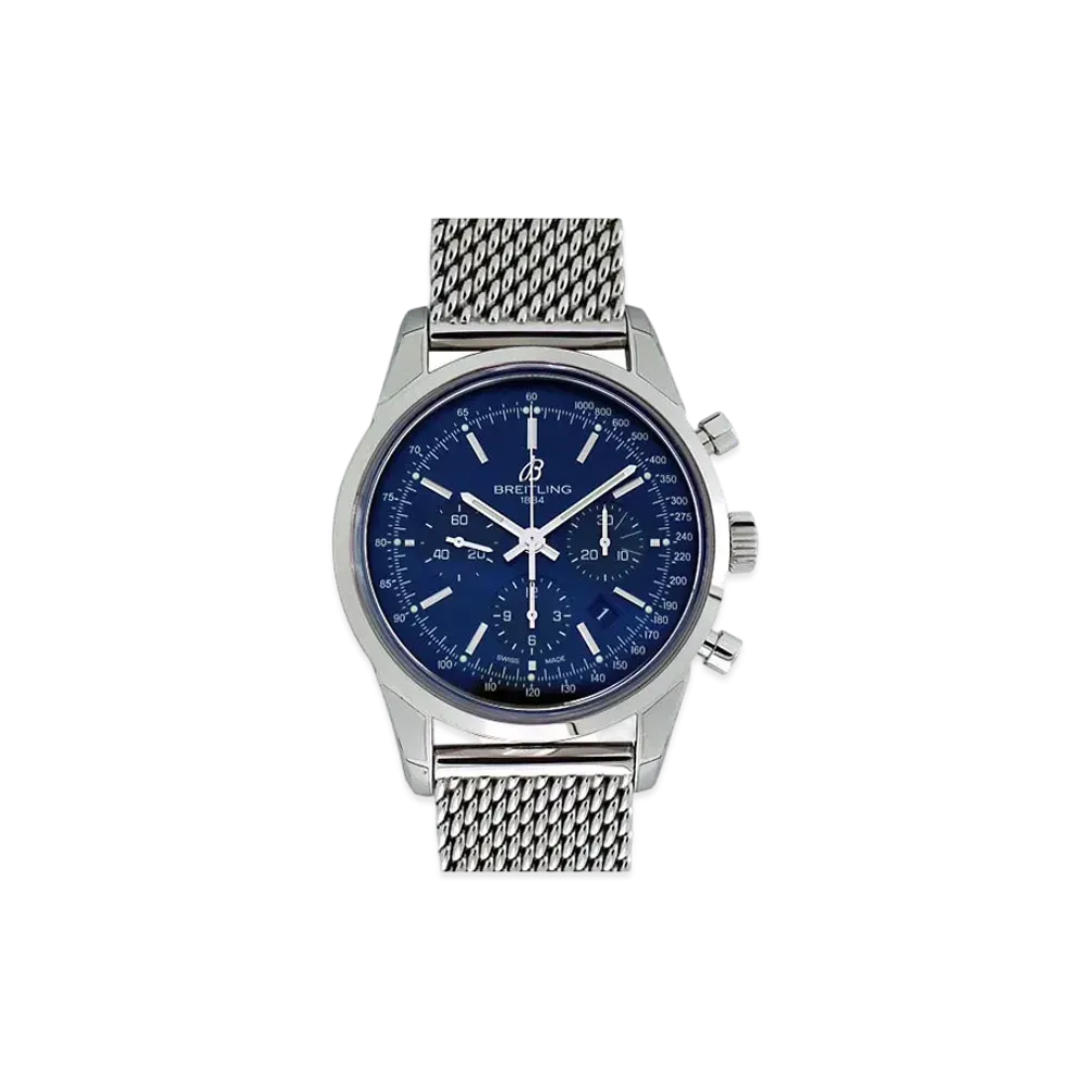 Breitling Transocean Chronograph Limited World Exclusive 2000 "Blue/Stainless Steel"