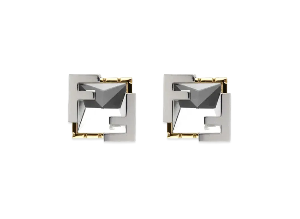 FENDI x Versace Fendace Crystal Earrings "Silver"