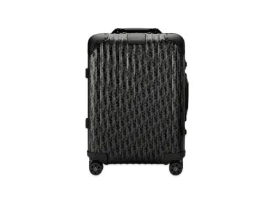 Dior And Rimowa Cabin Suitcase Dior Oblique Aluminum "Black"