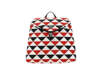 PRADA Signo Print Re Nylon Backpack "Black/Red/White"