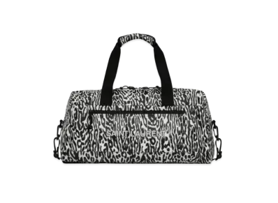 SAINT LAURENT Nuxx Duffle Bag In Metallized Nylon "Platinum Black"