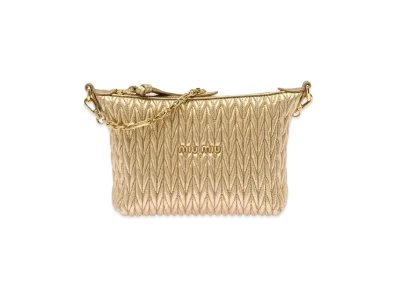 MIU MIU Miu Spirit Matelasse Leather Mini Bag "Platinum"
