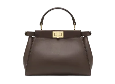 FENDI Peekaboo Mini Leather Bag "Brown"
