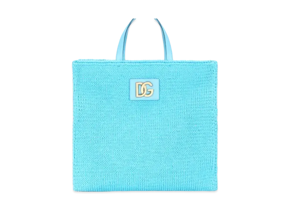 Dolce&Gabbana Beatrice Shopping Bag Large Knit "Blue"