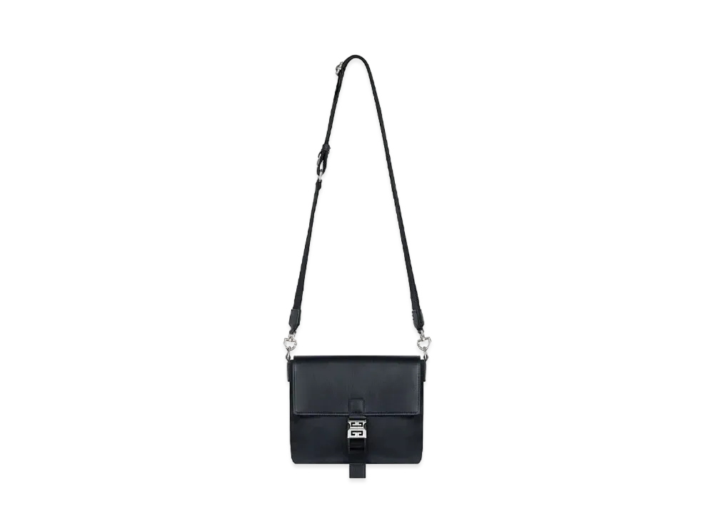 GIVENCHY 4G Light Messenger Bag In Nylon And Leather "Black"