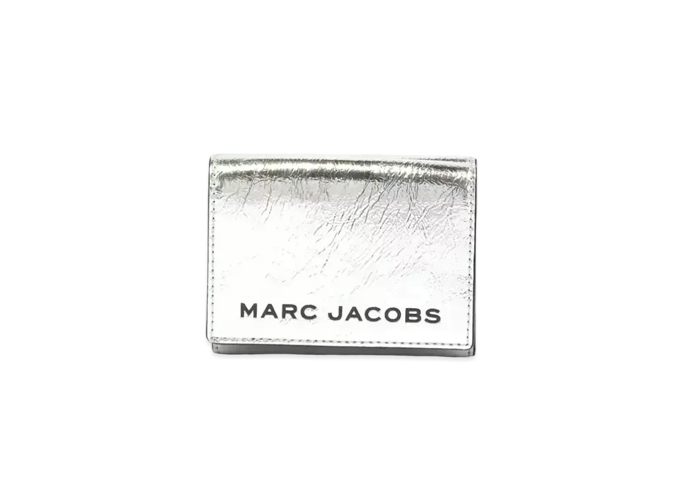 MARC JACOBS The Metallic Trifold Wallet "Silver"