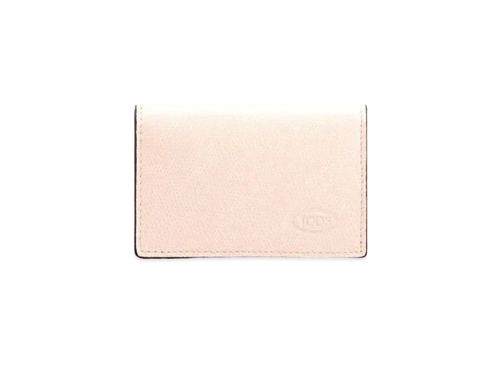 TOD'S Leather Business Card Holder "Pink"