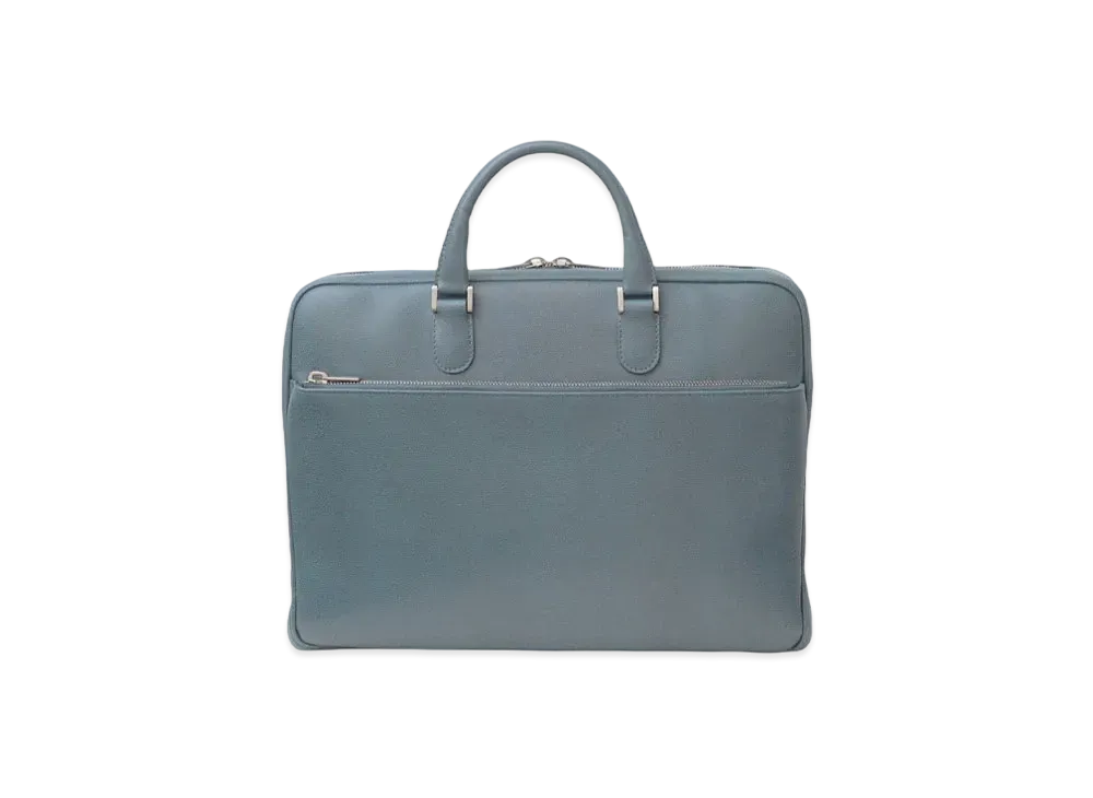 Valextra Double Handle Briefcase "Powder Blue"