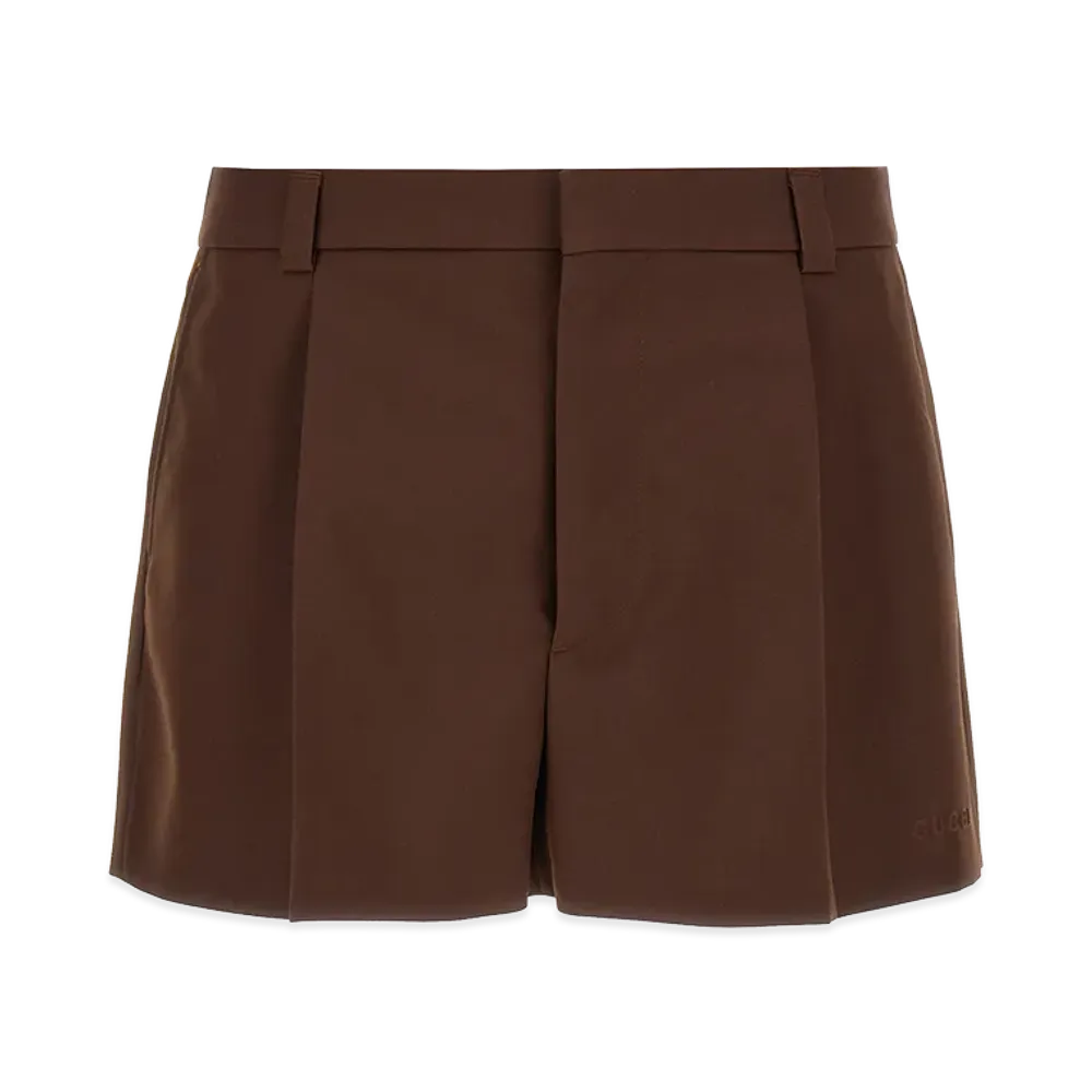 GUCCI Wool Shorts "Brown"