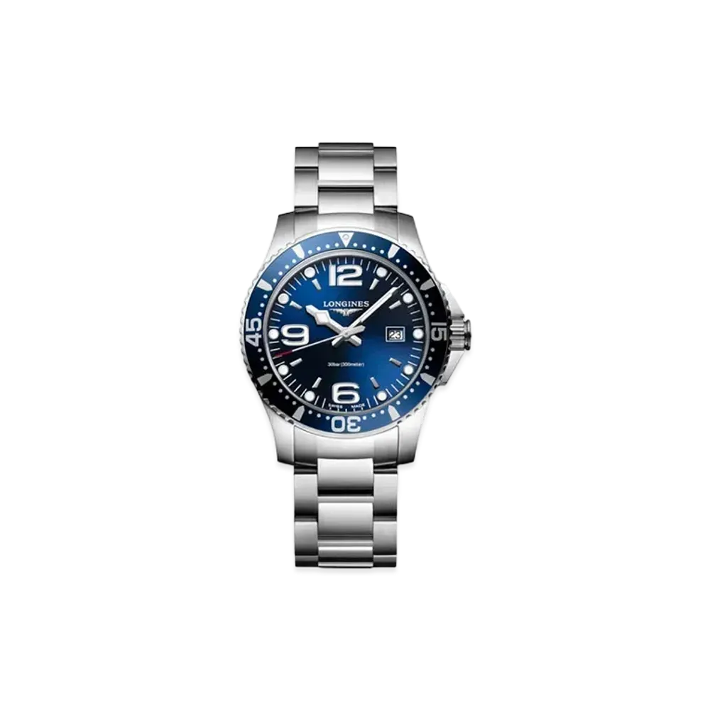 Longines Hydro Conquest 39.00mm "Blue Sun Ray/Stainless Steel" L3.730.4.96.6