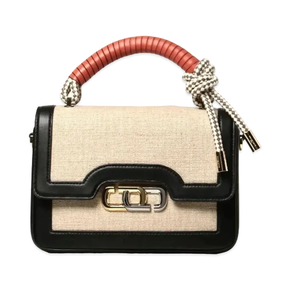 Marc Jacobs The J Link Canvas Shoulder Bag "Brown Rice"
