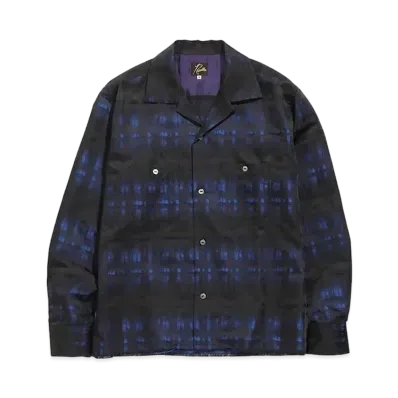 Needles C.O.B. CLASSIC SHIRT - PE/W OMBRE PLAID JQ. "Blue"