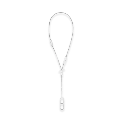 Hermes Ever Chaine D'ancre Long Necklace "Silver"