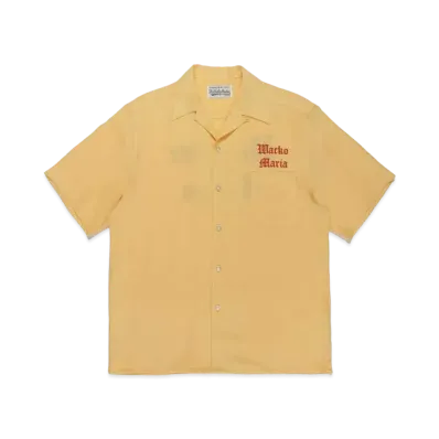 WACKO MARIA 50'S OPEN COLLAR SHIRT "Yellow"