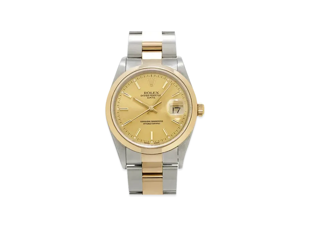 ROLEX Oyster Perpetual Date "Champagne/Stainless Steel/Yellow Gold"