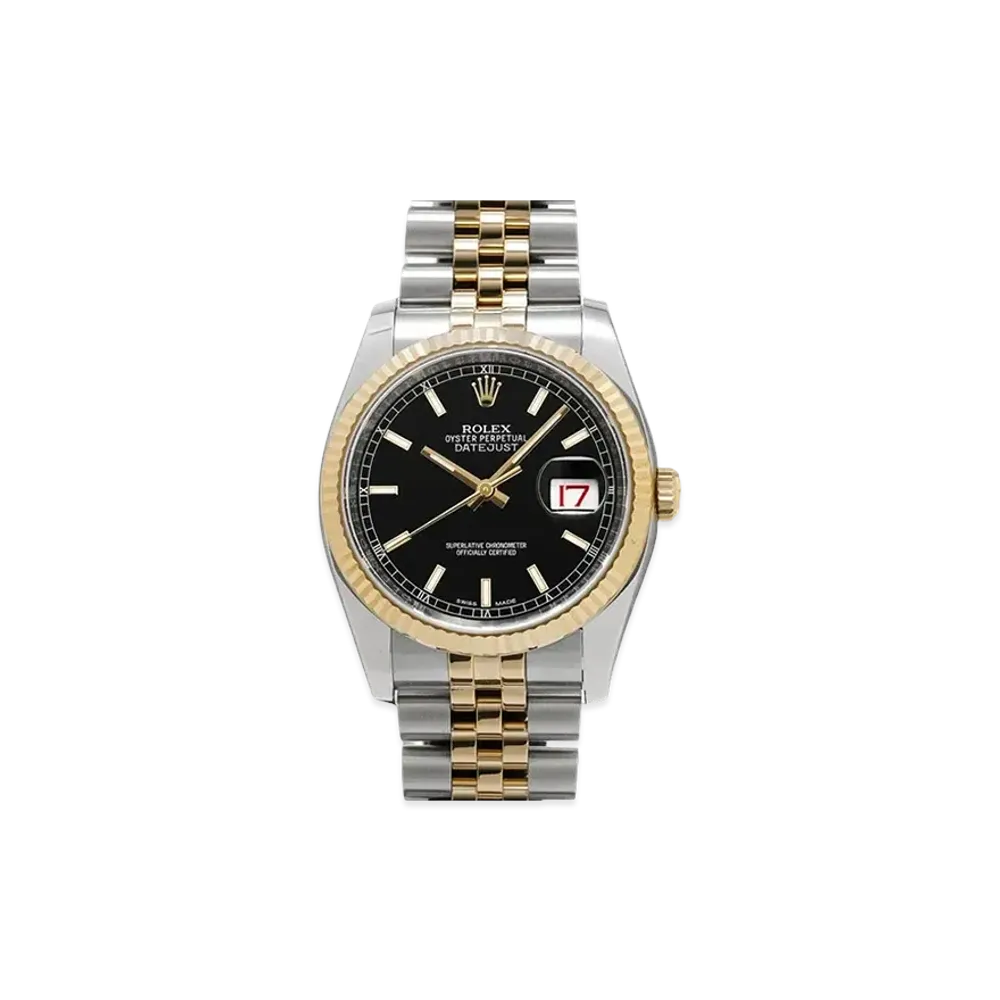 ROLEX Datejust "Black/Stainless Steel/Yellow Gold"