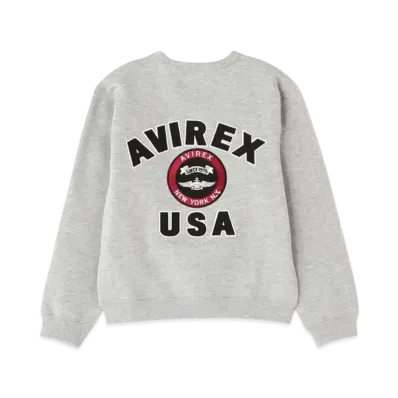 AVIREX Varsity Logo Crew Neck Sweat "Oxford"
