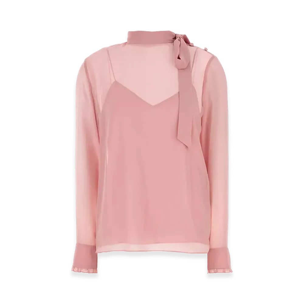 GUCCI Women's Crepe Blouse "Pink"