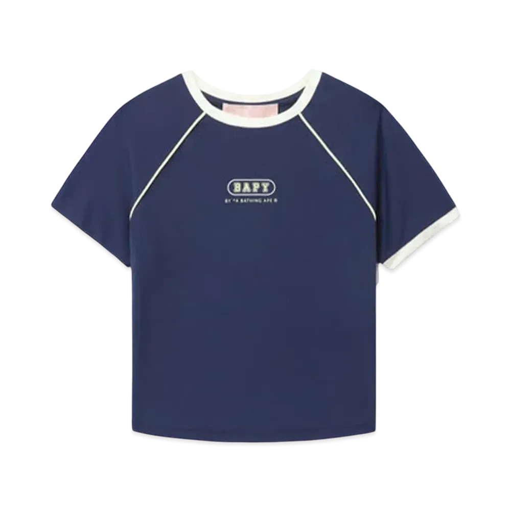 A BATHING APE Bapy Logo Bodycon Tee "Navy"