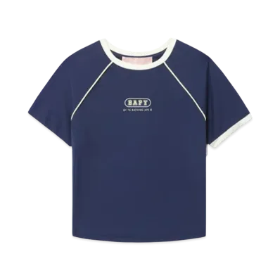 A BATHING APE Bapy Logo Bodycon Tee "Navy"