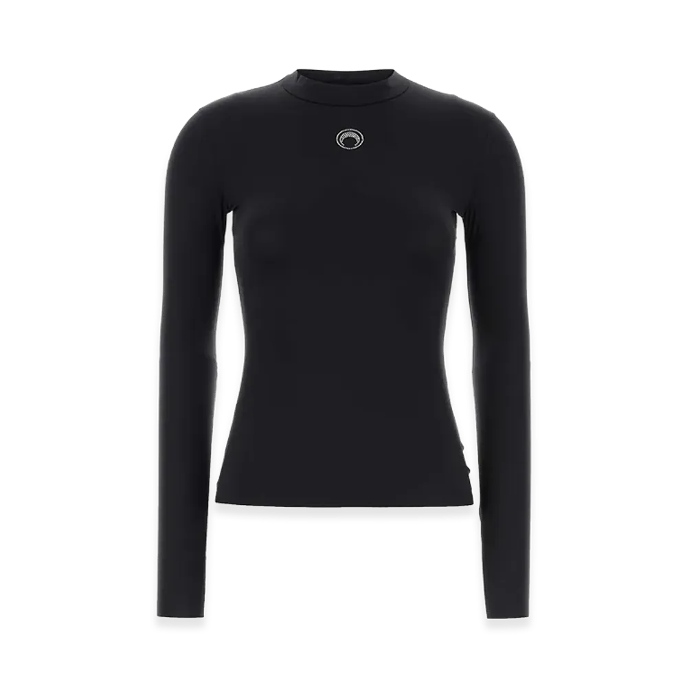 Marine Serre Women's Stretch Nylon T-Shirt "Black"