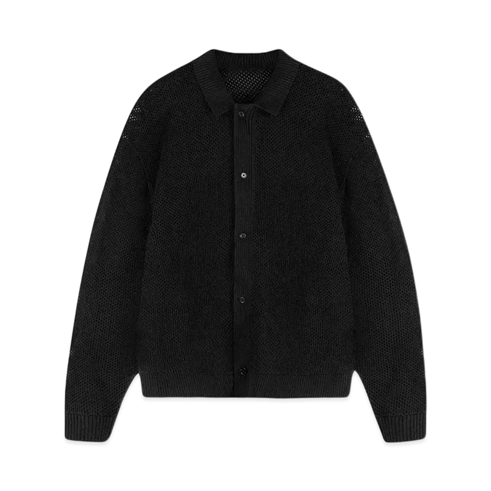 REPRESENT Long Sleeve Mesh Knit Shirt "Jet Black"