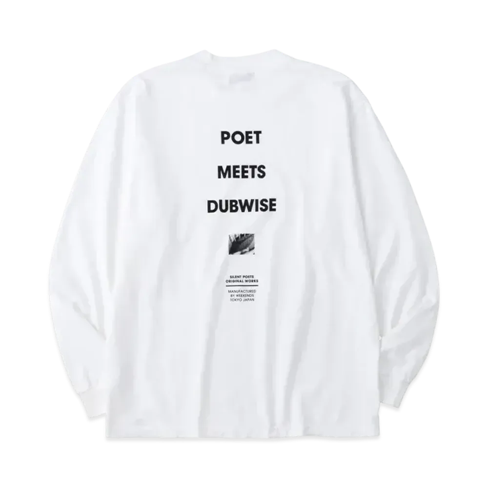 POET MEETS DUBWISE PMD Loose Fit Logo L/S T-Shirt "White"