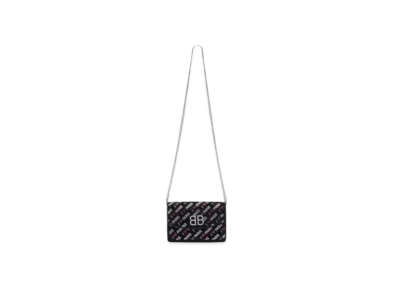 BALENCIAGA Love Paris BB Chain Wallet "Black"