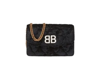 BALENCIAGA Handbag Velvet "Black"