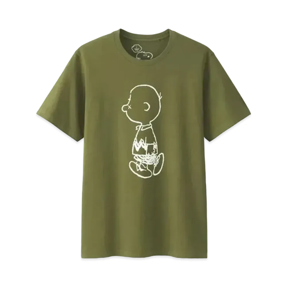 Uniqlo x KAWS x Peanuts Charlie Brown Tee "Olive"