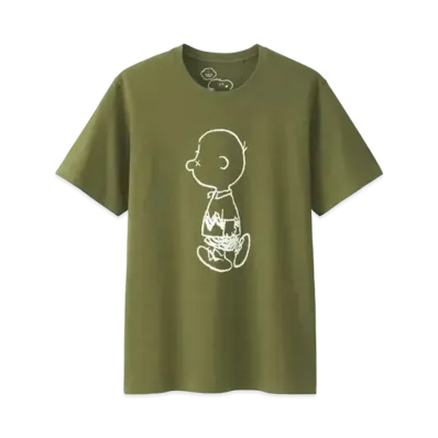 Uniqlo x KAWS x Peanuts Charlie Brown Tee "Olive"