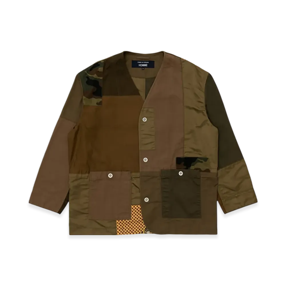COMME des GARCONS HOMME Cotton Oxford Multi Fabric "Khaki/mix"