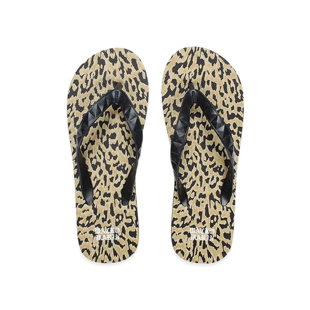 WACKO MARIA x Hayn Leopard Beach Sandals "Brown"