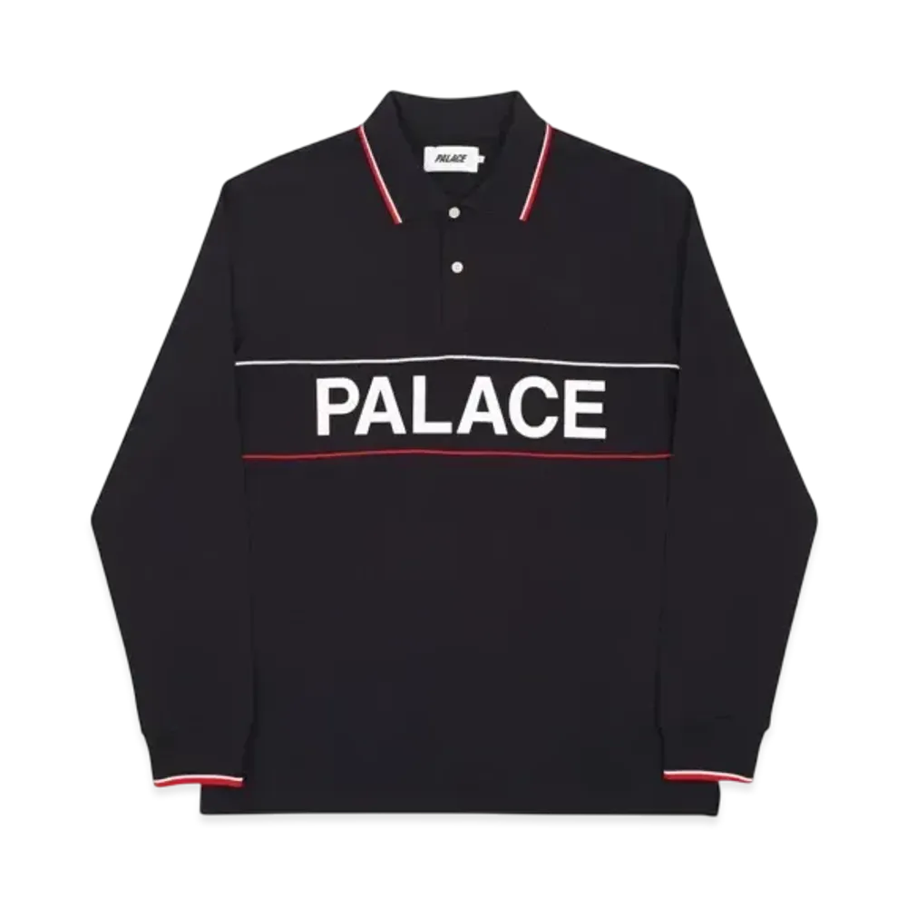 PALACE Handle Longsleeve Polo "Black"