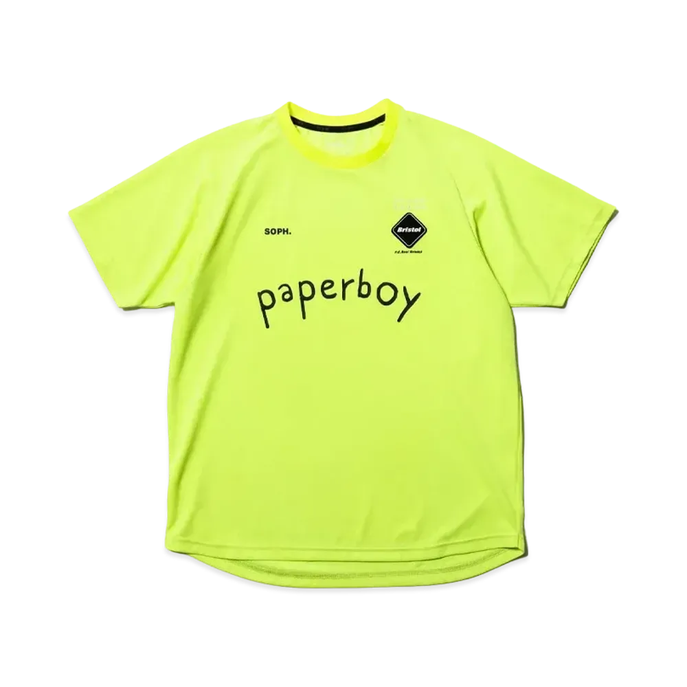 F.C.Real Bristol x paperboy 'FOOTBALL PACK' Short Sleeve Pre Match Top "Yellow"