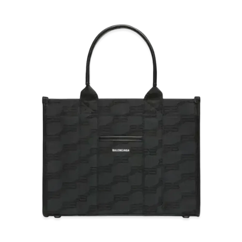 BALENCIAGA Hardware 2.0 Small Handbag BB Lettered Jacquard Canvas "Black"