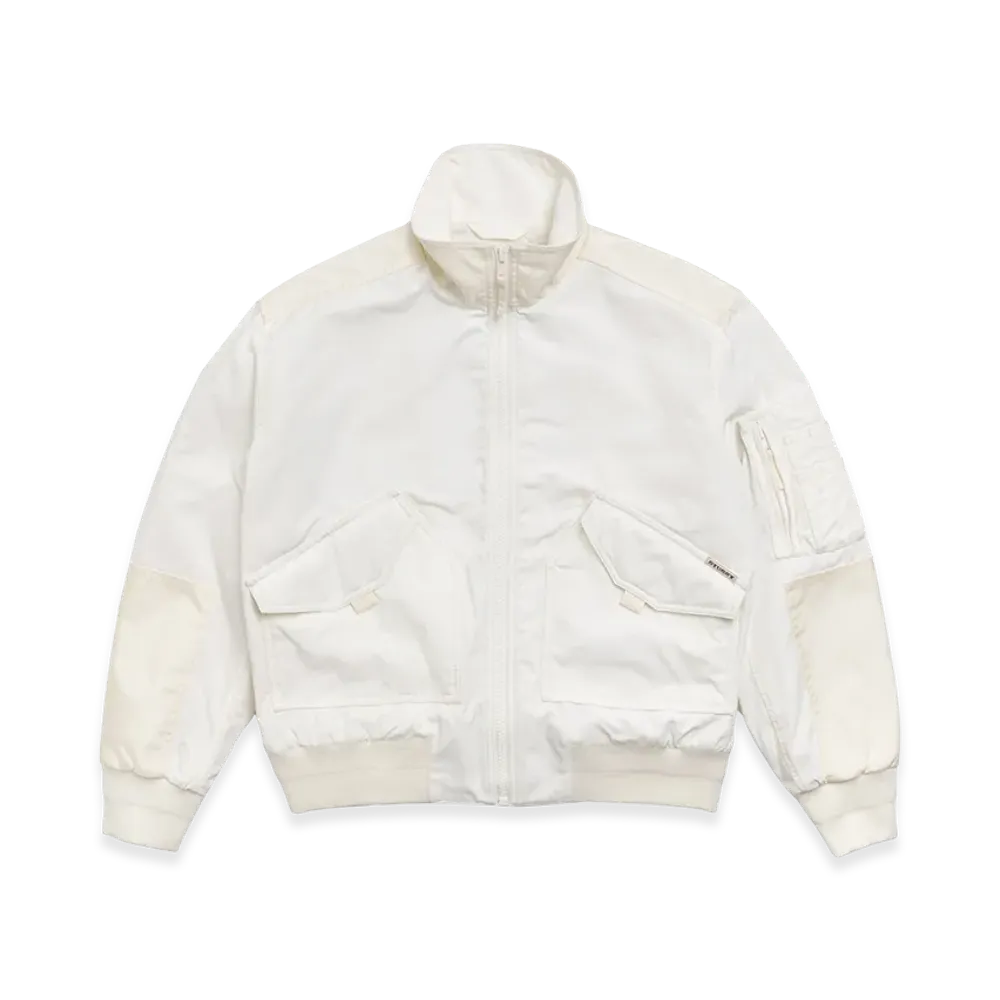 Stussy Mock Neck Flight Bomber "White"