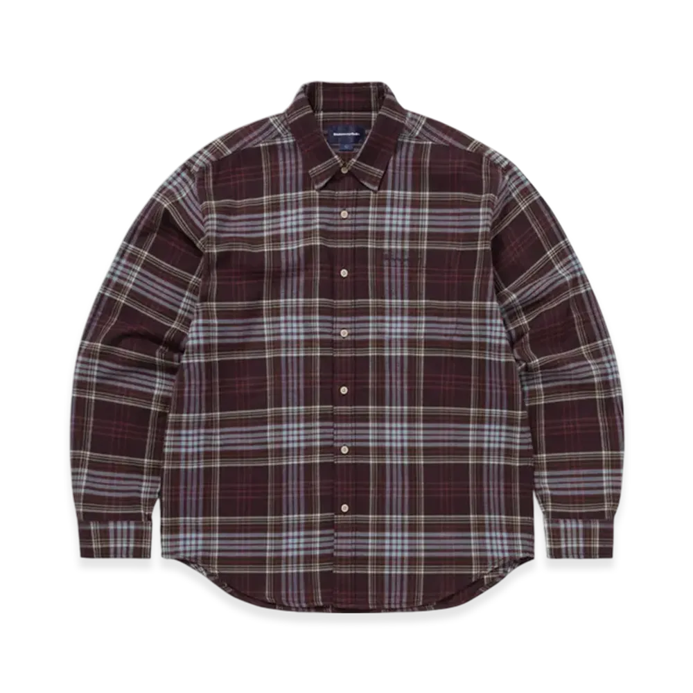 thisisneverthat Flannel Check Shirt "Burgundy"