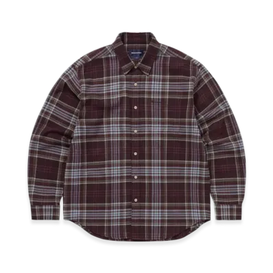 thisisneverthat Flannel Check Shirt "Burgundy"