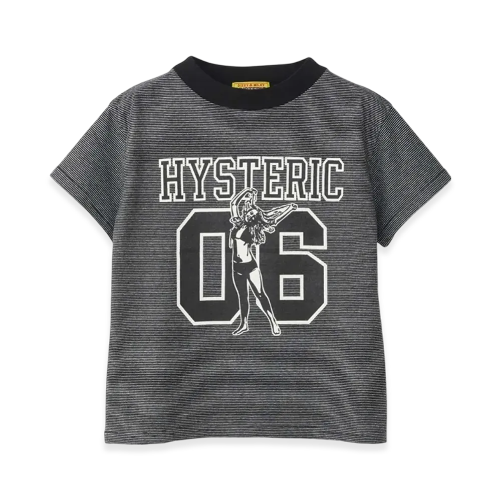 HYSTERIC GLAMOUR Number 6 Short T-Shirt "Black"