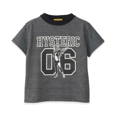 HYSTERIC GLAMOUR Number 6 Short T-Shirt "Black"