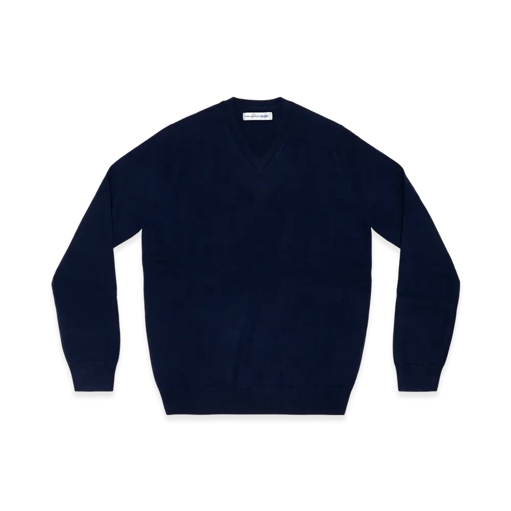 COMME des GARCONS SHIRT V Neck Pullover "Navy"