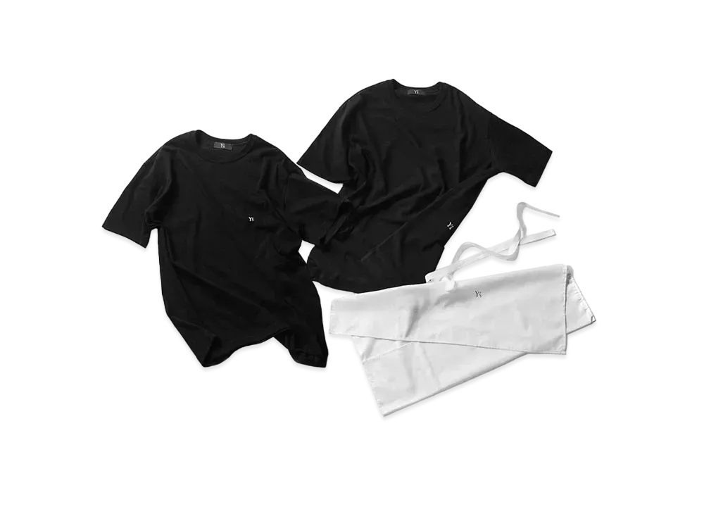 Yohji Yamamoto Y's 2PIECES T-SHIRTS "Black/Black"