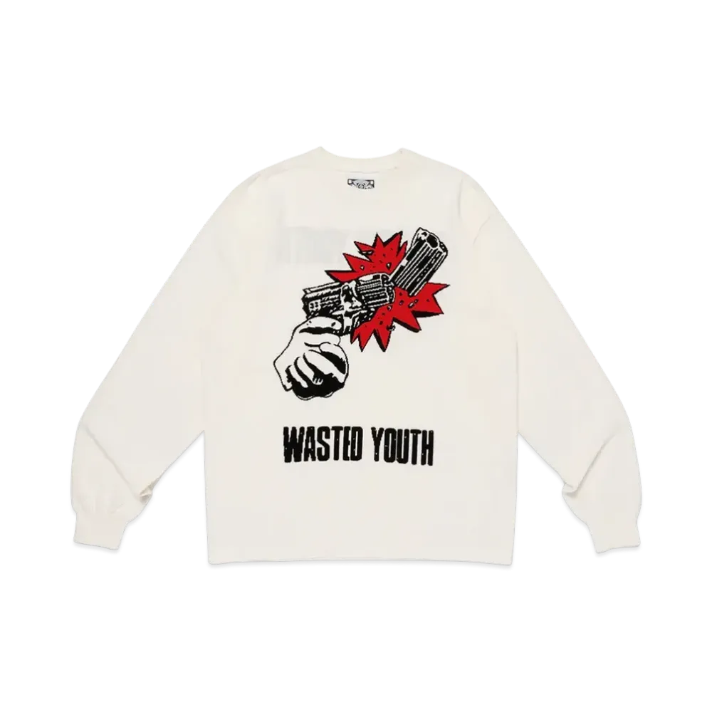 Wasted Youth Jacquard Knit "White"