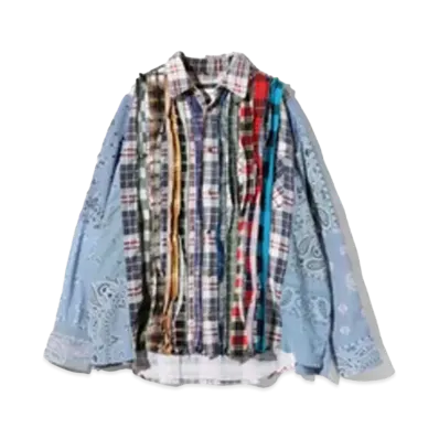Needles x MIYAGIHIDETAKA Ribbon Wide Shirt - Flannel + Bandana "Type 5"