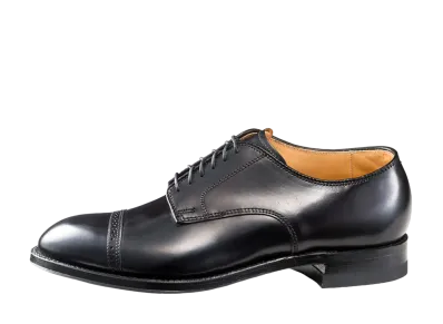 ALDEN Cap Toe Ox. Modified Shell Cordovan "Black" 56251 D Single Leather Sole