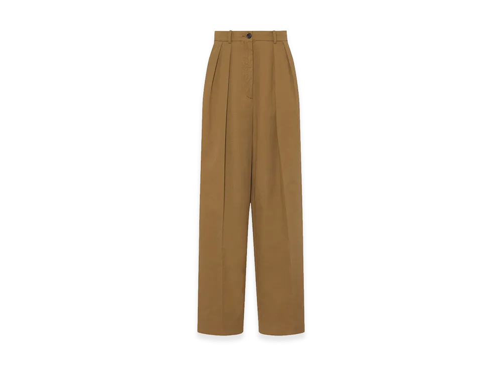 The Row Women's Igor Cotton and Cashmere Pants "Dark Sand"