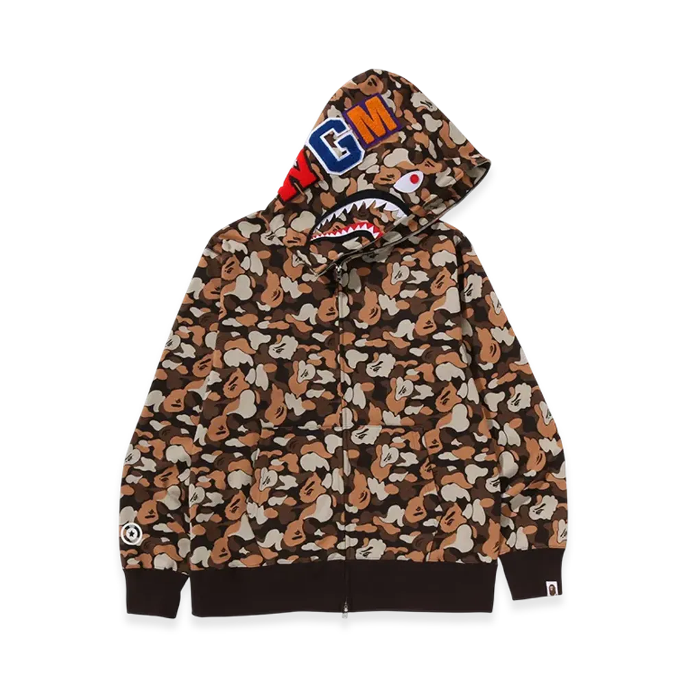 A BATHING APE Think 1st Anniv. Shark Full Zip Hoodie "Brown"
