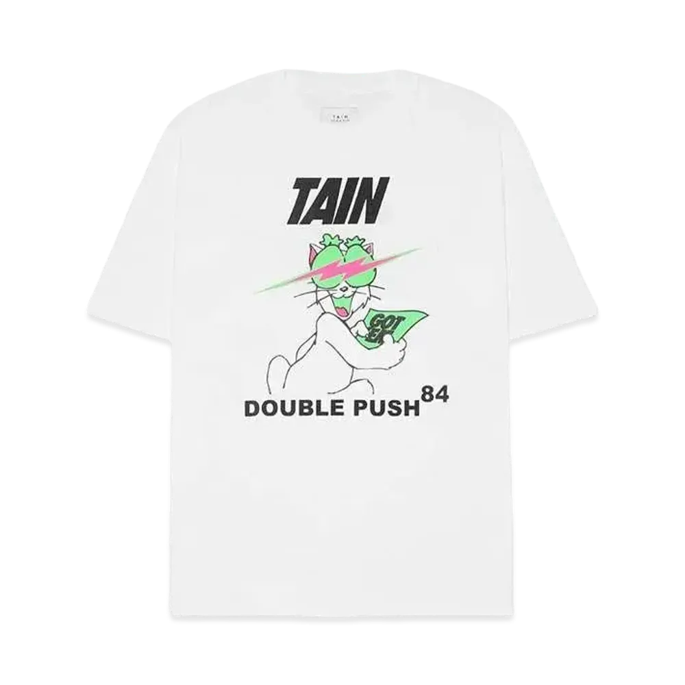 SNKRDUNK x TAIN DOUBLE PUSH Reversible T-shirt "White"