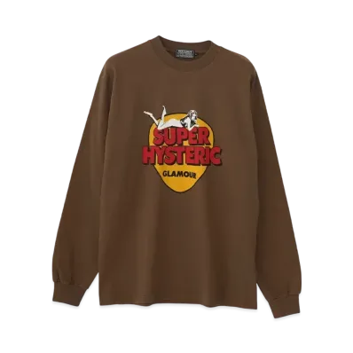 HYSTERIC GLAMOUR Super Hysteric T-Shirt "Brown"